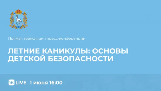 Прямой эфир пресс-конференции: «Летние каникулы: основы детской безопасности»