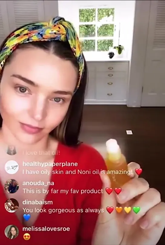 Miranda Kerr shows us her evening skincare routine using KORA Organics