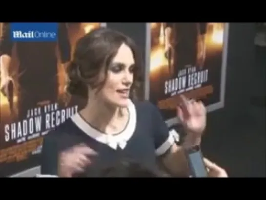 Keira Knightley goes demure for Jack Ryan premiere