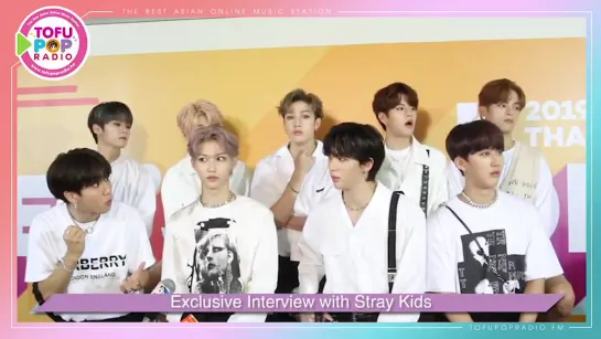 [190929] Stray Kids » Interview » Twitter (@.TofuPopRadio)