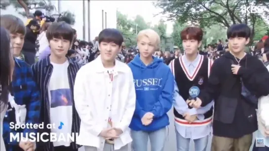 [180504] Stray Kids @ Spotted at Musicbank interview