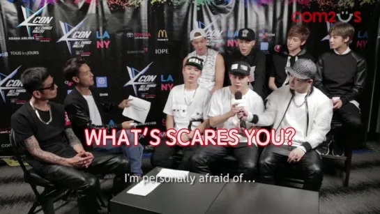 [ENG.SUB] [VK] [05.08.15] интервью MONSTA X  @ KCON15 (MC Masta Wu, Danny Im)