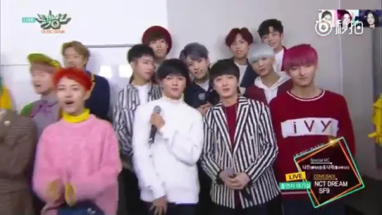 170210 SF9 and NCT Backstage Interview @ Music Bank Comeback Stage