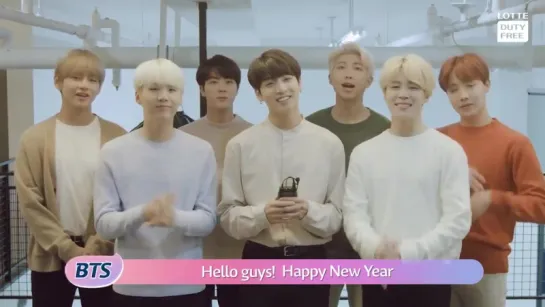 [MESSAGE] 180102 BTS Happy New Year @ Lotte Duty Free