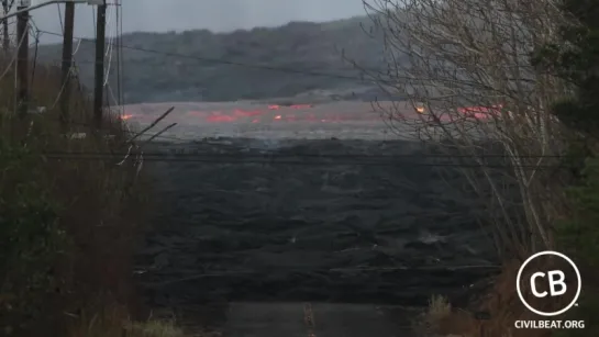 Fast Moving Lava Flow From Fissure 8 In Leilani Estates June 16, 2018