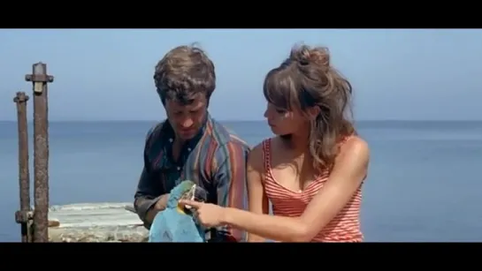 Безумный Пьеро / Pierrot le fou (1965) \ Жан-Поль Бельмондо, Анна Карина, Гразиэлла Галвани, Дерк Сандерс, Раймон Дево, Хан