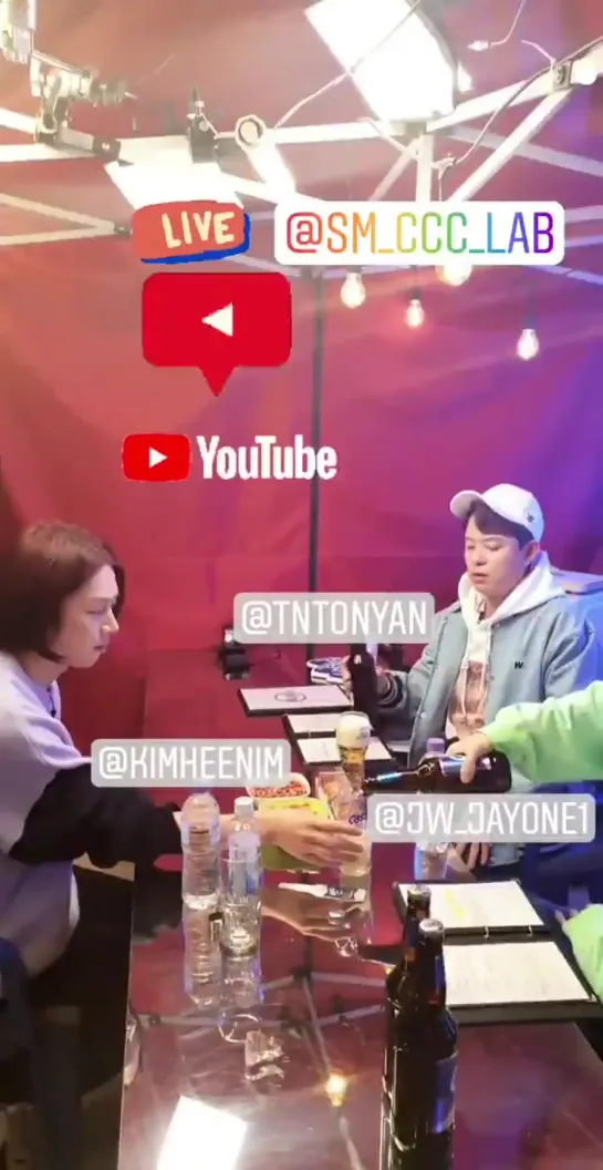 190417__hustlepd2 IG Story update__SM CCC LAB_톡!라이브 ６회__- heechul - 김희철 - 희철 - 희님 - ヒ ( 1240 X 640 )