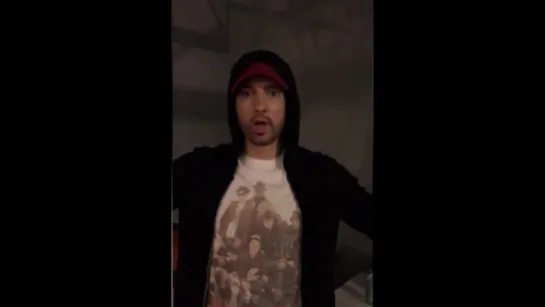 Eminem say "Happy Birthday" to Ellen DeGeneres