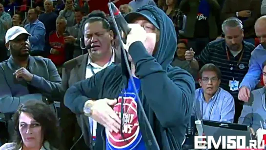 Eminem сказал речь в поддержку команды Detroit Pistons!