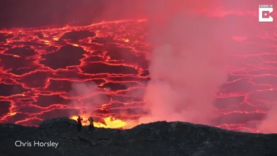 Daredevils Venture Into Spewing Volcano