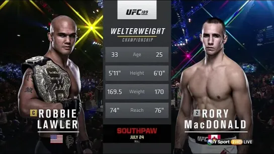 Эпичная битва UFC 189 - Robbie Lawler vs Rory MacDonald