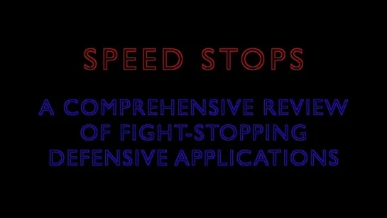 MARTIAL BLADE CONCEPTS VOLUME 4_ Speed Stops