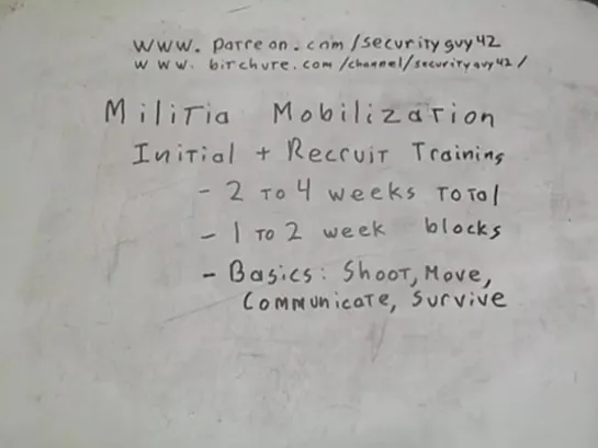 Militia Mobilization- Initial And Recruit Training