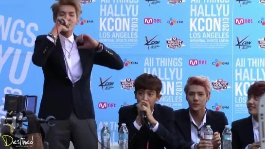 [FANCAM] 130825 Kris rapping "Nothing on you"  @ KCON 2013