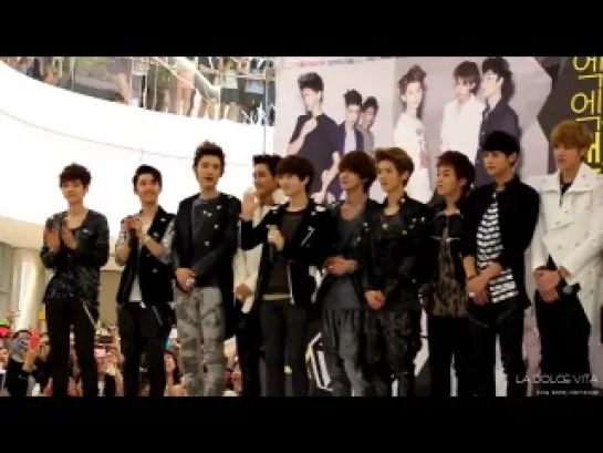 [FANCAM] 120525 EXO Opening Ment Yeongdeungpo Signing