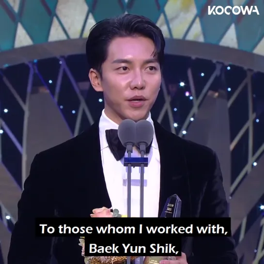 Lee Seung Gi eng sub_Wins Top Excellence Award at 2019 SBS Drama Awards