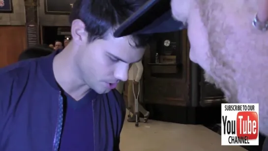 Taylor Lautner talks about doing another Shark Boy outside The Pantages Theatre in Hollywood