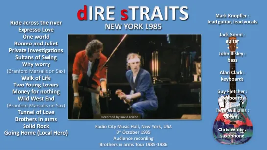 Dire Straits — 1985-OCT-03 — LIVE in New York [audio only]