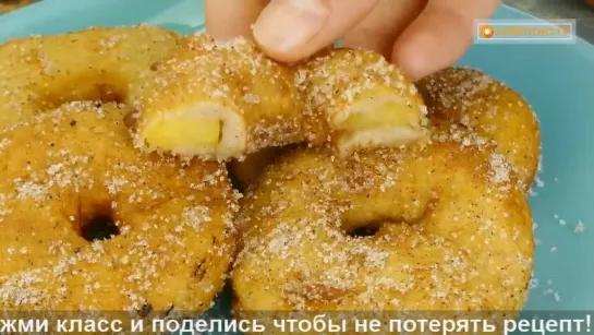 Сложно устоять! Пончики с яблоками - простой и быстрый рецепт вкусного десерта