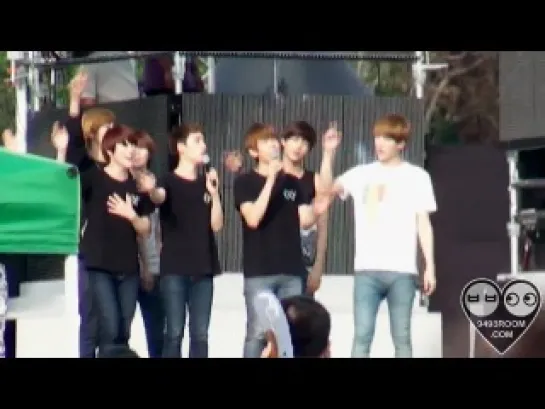 [FANCAM] 120908 EXO-K 엔딩 리허설 heel the world @ Rehearsal K-POP Nature +