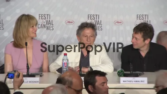 Roman Polanski and Emmanuelle Seigner at 'Venus In Fur' Press Conference