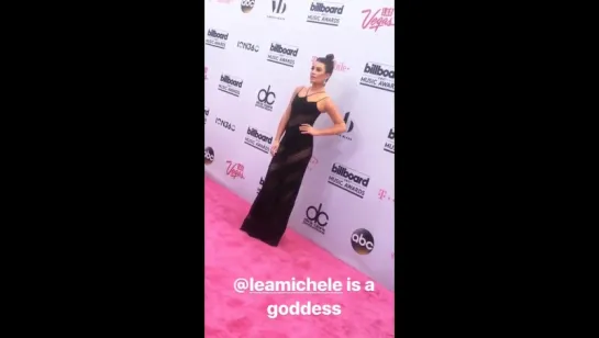 Lea on the Billboard Music Awards red carpet via Music Choice (May 21, 2017)