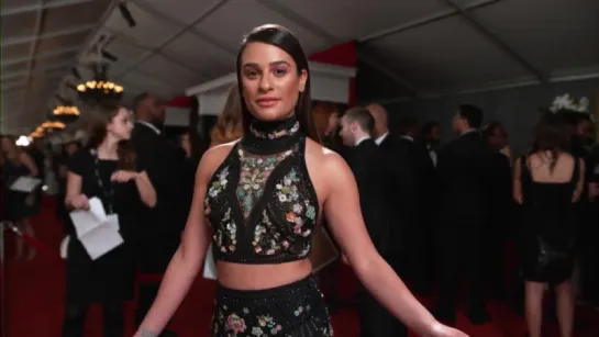 Lea Michele - 2017 Grammys E! Glambot