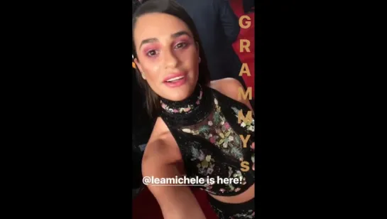 Lea on the GRAMMY red carpet via CBS (February 12, 2017)