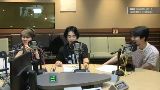 150625 Baekhyun, Xiumin и Sehun @ MBC Kim Shinyoung Noon song of Hope