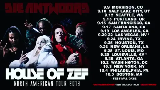 ZEF - USA TOUR -SEPTEMBER 2019