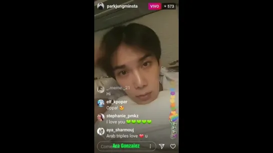 Park Jung Min ( live en Instagram )03-07-2018