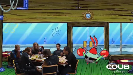 Avengers in Krusty Krab