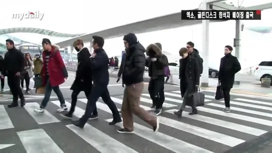 [VIDEO] 150114 EXO @ Incheon Airport