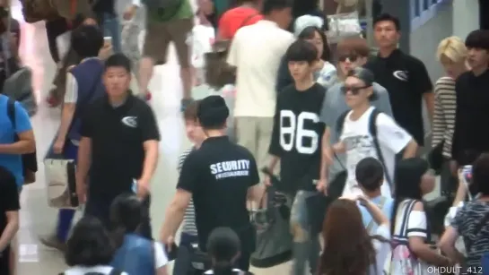 [FANCAM] 140628 EXO @ Incheon Airport (Sehun Focus)