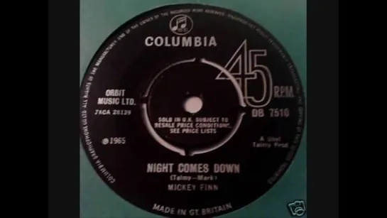 The Mickey Finn - “ Night comes down “@1966