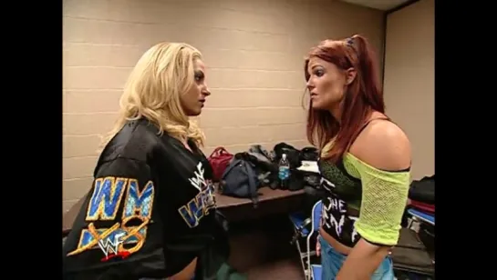 Trish Stratus  Lita Backstage Cat Fight - Smackdown 3-14-2002