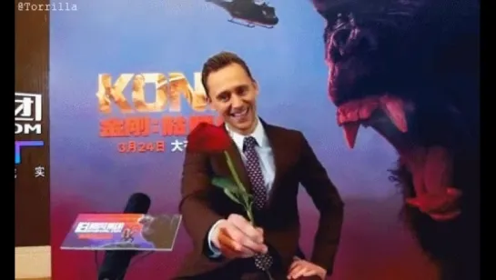 #TomHiddleston #KongSkullIsland Promo in Beijing🌹