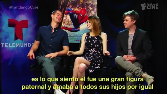 Cine / Un cafecito con Andrew Garfield, Emma Stone y Dane DeHaan, de 'The Amazing Spider-Man 2'