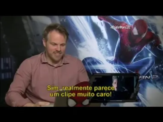 Andrew Garfield, Emma Stone and Jamie Foxx in a brazilian TV show