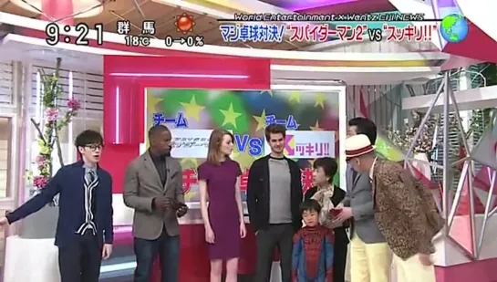 The Amazing Spider-Man 2 Cast on Japanese TV