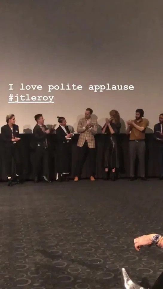 Kristen with 'J.T.Leroy' cast at stage - April 24