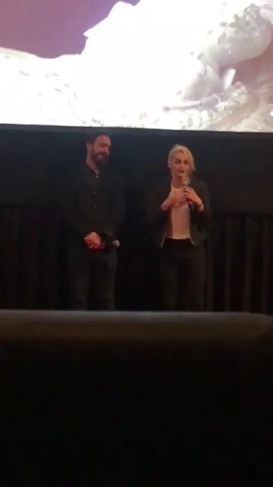 Kristen and Pablo at Spencer screening in NYC - November 5