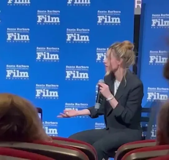 Kristen at Q&A after 'Spencer' screening in Santa Barbara - January 30