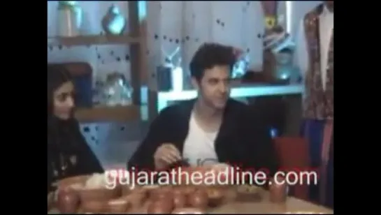 Hrithik  Poojas treat of delicious Gujarati Thali in Ahmedabad at Mohenjo Daro promotion