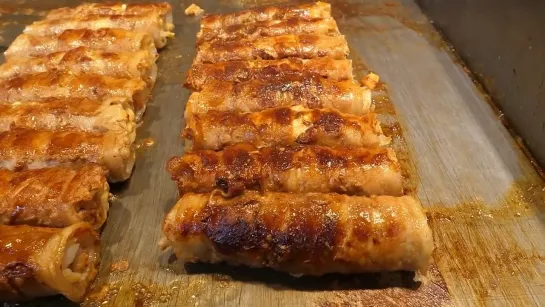 cheese bacon kimchi roll - korean street food