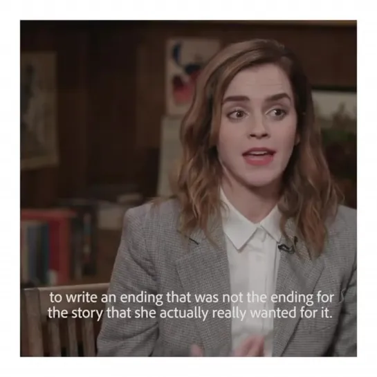 Emma Watson and Author Rebecca Solnit about "Little Women" Movie from EW's Instagram