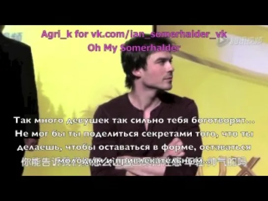 Ian Somerhalder in China #2, Dec 2013 Rus Sub