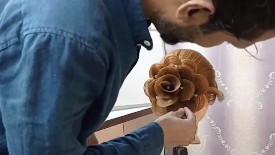 How To Make Roses Hairstyle! Hairstyling!Hair updoos!