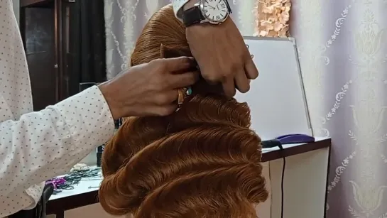 Advance Hollywood Waves Hairstyle! Creative Hairstyling!Bridal Bun