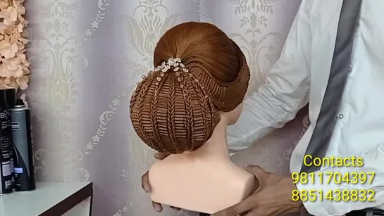 Advance easy low bunweddingHairstyleBridalBunPartyHairstyle